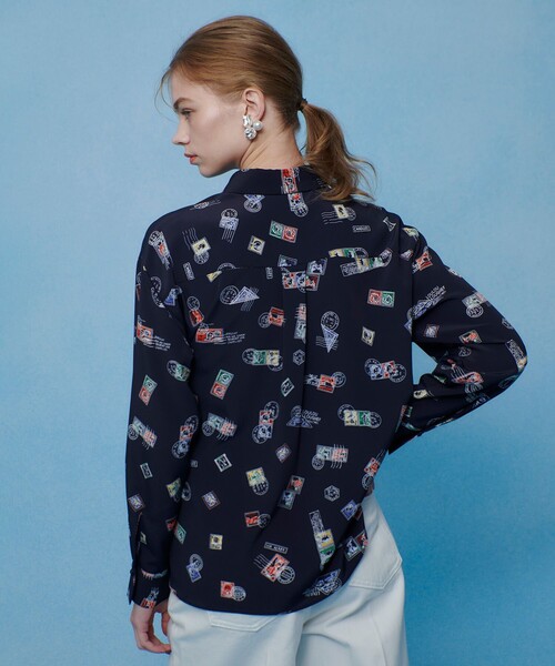 LOULOU WILLOUGHBY(ルルウィルビー)の「【LOULOU WILLOUGHBY】レタープリントシャツブラウス(シャツ/ブラウス・レディース・ピンク/ネイビー・2)」の17枚目の写真