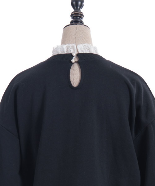 axes femme POETIQUE(アクシーズファムポエティック)の「レース使いビジュースウェット(Tシャツ/カットソー・レディース・ラベンダー/ピンク/ブラック・MEDIUM)」の14枚目の写真