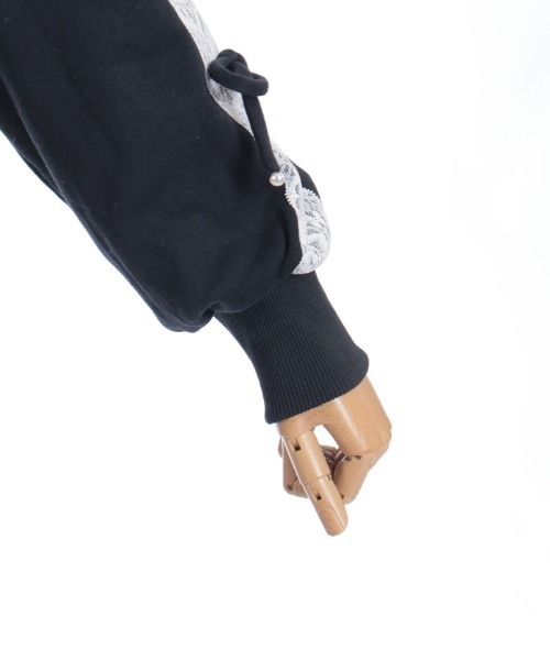 axes femme POETIQUE(アクシーズファムポエティック)の「レース使いビジュースウェット(Tシャツ/カットソー・レディース・ラベンダー/ピンク/ブラック・MEDIUM)」の15枚目の写真