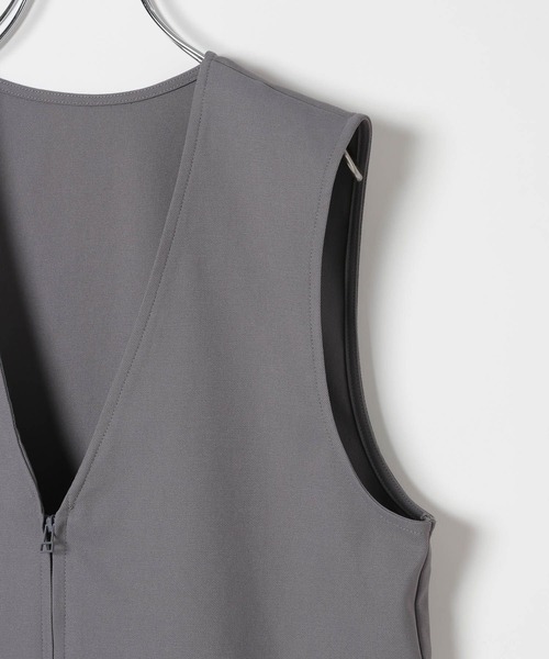 LEPSIM（レプシィム）の「レースドッキングベスト　638977（その他アウター・レディース・カーキブラウン/ブラック/グレー・FREE）」の4枚目の写真