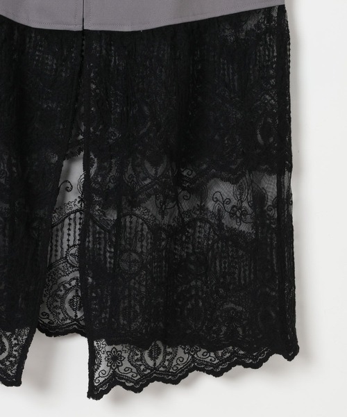 LEPSIM（レプシィム）の「レースドッキングベスト　638977（その他アウター・レディース・カーキブラウン/ブラック/グレー・FREE）」の5枚目の写真