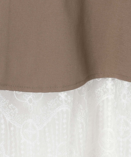 LEPSIM（レプシィム）の「レースドッキングベスト　638977（その他アウター・レディース・カーキブラウン/ブラック/グレー・FREE）」の9枚目の写真