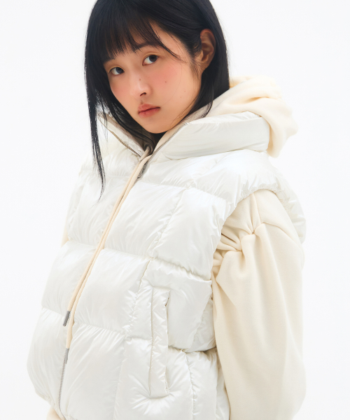 AMESWORLDWIDE(アメスワールドワイド)の「AMES PADDING VEST IVORY(ダウンベスト・メンズ・その他・FREE)」の4枚目の写真