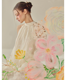 VIKINI VENDER（ビキニベンダー）の「プリーツホルターハイ刺繍フラワーワンピース（ワンピース）」