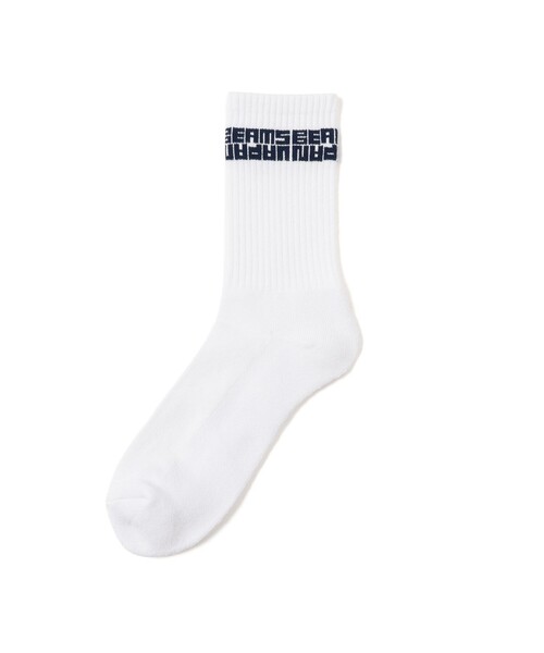 BEAMS JAPAN(ビームス ジャパン)の「【別注】ビームス ジャパン ロゴ ソックス(ソックス/靴下・レディース・ネイビー/ホワイト・25cm-27cm/22cm-25cm/27cm-29cm)」の1枚目の写真