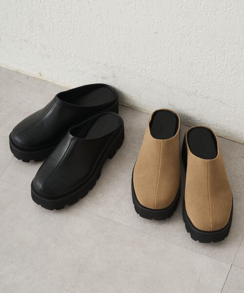 LOUNGEDRESS(ラウンジドレス)の「【GALENA/ガレナ】ボリュームソールサボ(その他シューズ・レディース・ブラック/ベージュ・36/37/38)」の1枚目の写真