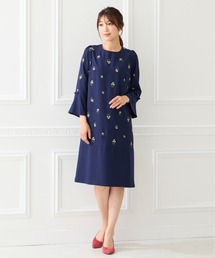 セール】【手洗いOK】ボタニカル風フラワーワンピース（ワンピース