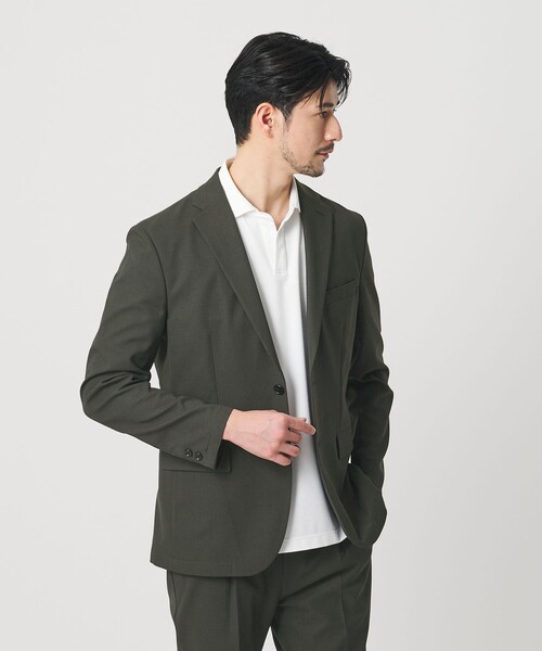 BEAUTY&YOUTH UNITED ARROWS(ビューティーアンドユースユナイテッドアローズ)の「【WEB限定 WARDROBE SMART】ライト オックスフォード セットアップ/ジャケット&イージーパンツ(セットアップ・メンズ・グレー/ブラック/オリーブ/ネイビー/ベージュ/ダークブラウン・S/M/L/XL)」の20枚目の写真