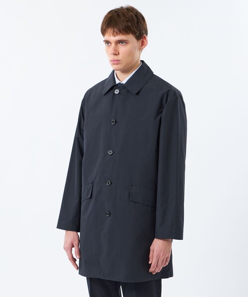 MACKINTOSH PHILOSOPHY(マッキントッシュ フィロソフィー)の「コットンライクタッサー BALBY(バルビー)(ステンカラーコート・メンズ・ベージュ系その他4/ダークネイビー・40/38)」の6枚目の写真