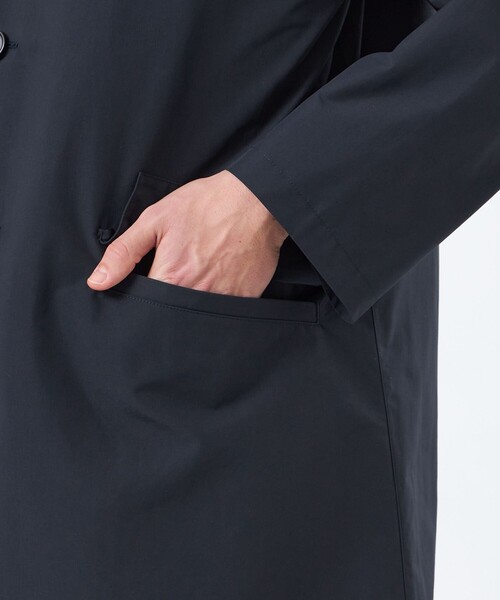 MACKINTOSH PHILOSOPHY(マッキントッシュ フィロソフィー)の「コットンライクタッサー BALBY(バルビー)(ステンカラーコート・メンズ・ベージュ系その他4/ダークネイビー・40/38)」の8枚目の写真