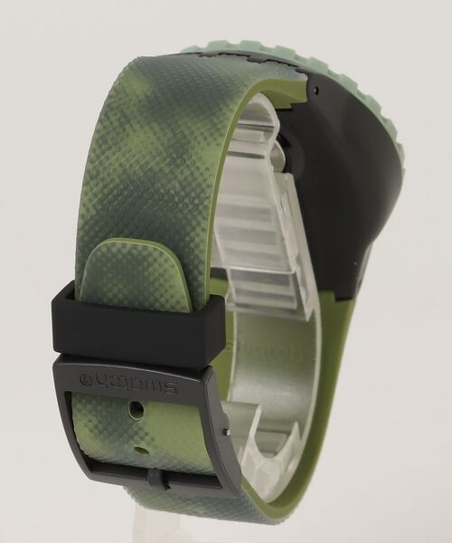 SWATCH(スウォッチ)の「MIDDAY CAMO(アナログ腕時計・レディース・グリーン/レッド・FREE)」の11枚目の写真
