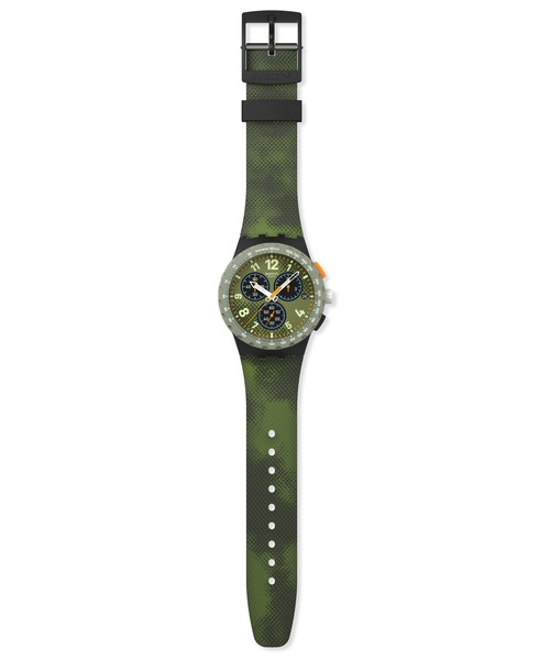 SWATCH(スウォッチ)の「MIDDAY CAMO(アナログ腕時計・レディース・グリーン/レッド・FREE)」の5枚目の写真
