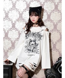 びりびりねこチェーンダメージユニセックスロングTシャツ