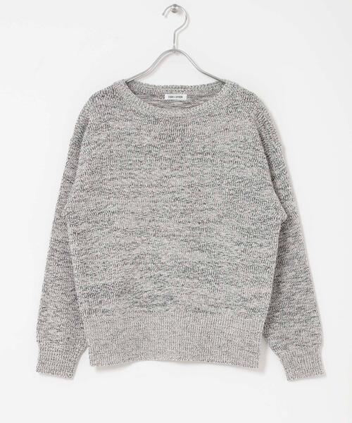 FORK&SPOON(フォークアンドスプーン)の「FORK&SPOON テープヤーンボートネックニット(ニット/セーター・レディース・ベージュ系その他/ブラック系その他・1)」の7枚目の写真