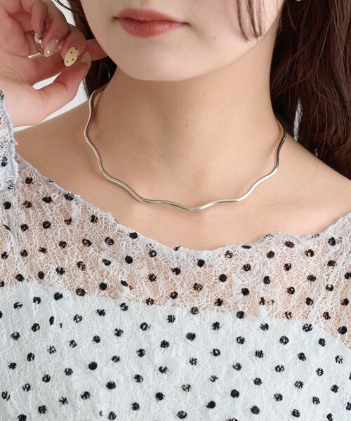 mystic（ミスティック）の「【Lara】WAVEチョーカー（リング・レディース・シルバー・ONE SIZE）」の2枚目の写真