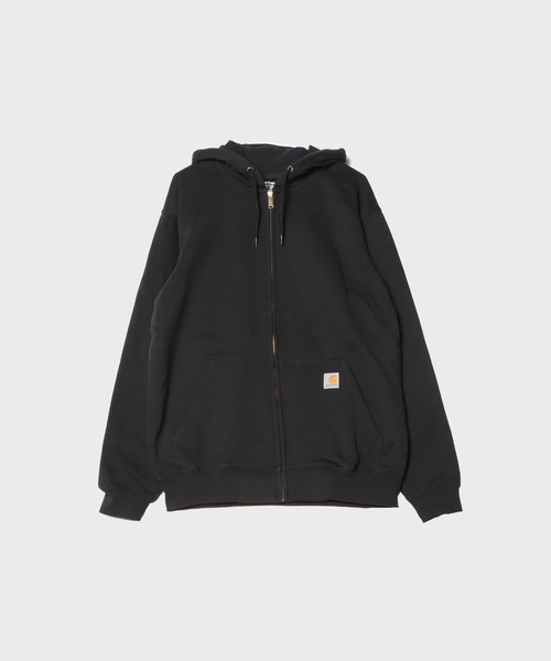 Carhartt(カーハート)の「carhartt / 裏起毛 ミッドウェイト フルジップパーカー フーディー プルオーバー / K122,TS0122-M 秋服 冬服(パーカー・メンズ・ブラック/ヘザーグレー・S/M/L/XL)」の2枚目の写真