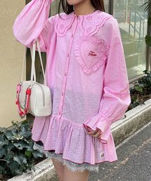 HELLO.SANFRANCISCO（ハローサンフランシスコ）の「【HELLO.SANFRANCISCO/ハローサンフランシスコ】フリルレースチュニックブラウス（シャツ/ブラウス）」