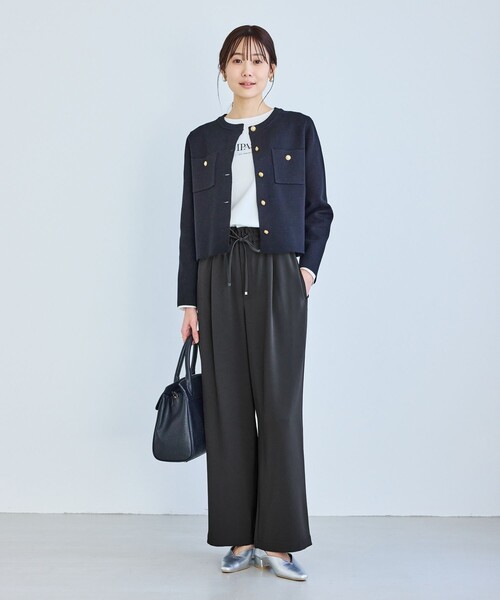 ROPE' PICNIC（ロペピクニック）の「ステファニージョグイージーワイドパンツ（その他パンツ・レディース・ベージュ/イエロー/ライトグリーン/チャコールグレー・S/L/M）」の18枚目の写真