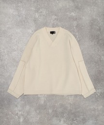 LAKOLE | Vネックエルボー刺繍プルオーバー / 648031(ニット/セーター)