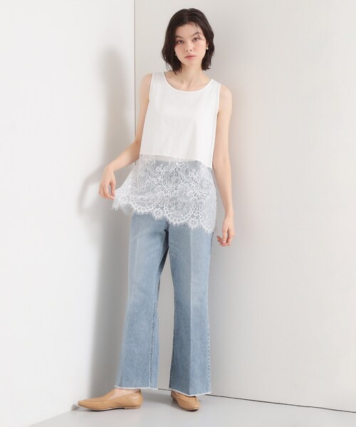 THE SHOP TK （ザ ショップ ティーケー ）の「◆【人気アイテム】裾レースタンクトップ（タンクトップ・レディース・オフホワイト・13/12）」の3枚目の写真