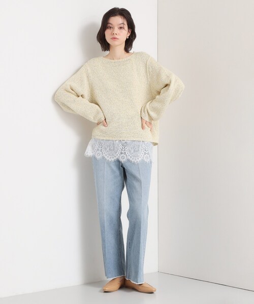 THE SHOP TK （ザ ショップ ティーケー ）の「◆【人気アイテム】裾レースタンクトップ（タンクトップ・レディース・オフホワイト・13/12）」の4枚目の写真