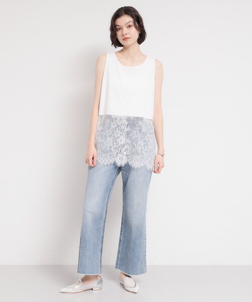 THE SHOP TK （ザ ショップ ティーケー ）の「◆【人気アイテム】裾レースタンクトップ（タンクトップ・レディース・オフホワイト・13/12）」の7枚目の写真