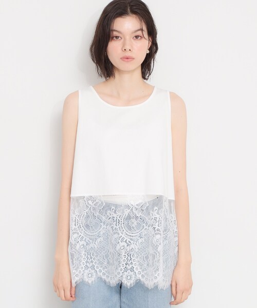 THE SHOP TK （ザ ショップ ティーケー ）の「◆【人気アイテム】裾レースタンクトップ（タンクトップ・レディース・オフホワイト・13/12）」の10枚目の写真