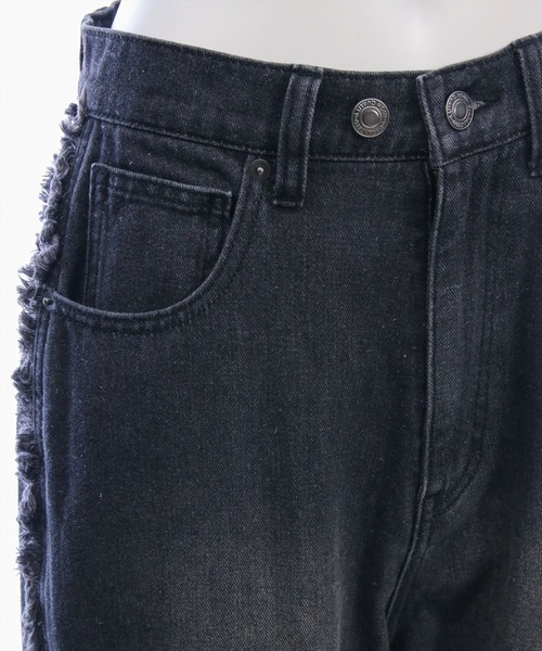 clear（クリア）の「【低身長対応／サイズ展開あり】サイドフリンジワイドデニムパンツ[カジュアル 着回し抜群 大人]（デニムパンツ・レディース・ブラック/ブルー・M/S/PS）」の15枚目の写真