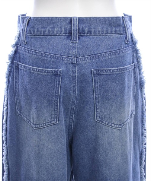 clear（クリア）の「【低身長対応／サイズ展開あり】サイドフリンジワイドデニムパンツ[カジュアル 着回し抜群 大人]（デニムパンツ・レディース・ブラック/ブルー・M/S/PS）」の21枚目の写真