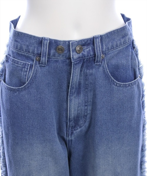 clear（クリア）の「【低身長対応／サイズ展開あり】サイドフリンジワイドデニムパンツ[カジュアル 着回し抜群 大人]（デニムパンツ・レディース・ブラック/ブルー・M/S/PS）」の16枚目の写真