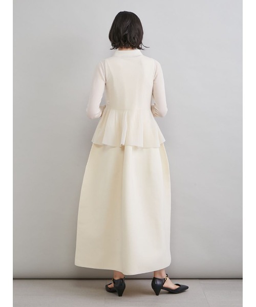 Mila Owen(ミラオーウェン)の「アンサンブルノースリホールガーメントワンピース(ワンピース・レディース・ブラック/アイボリー・1/0)」の14枚目の写真