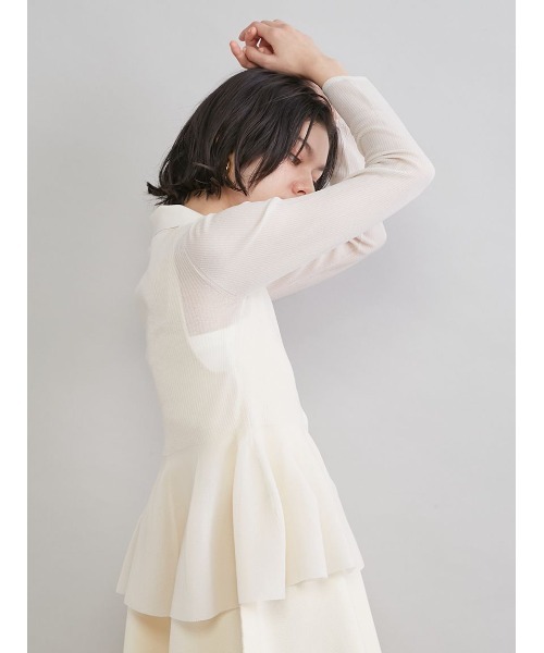 Mila Owen(ミラオーウェン)の「アンサンブルノースリホールガーメントワンピース(ワンピース・レディース・ブラック/アイボリー・1/0)」の17枚目の写真