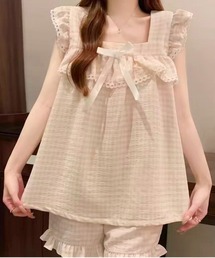 SORUTT（ソルト）の「【 SORUTT / ソルト 】 フリル ギンガムチェック リラックス ルームセット / 部屋着 パジャマ #（ルームウェア/パジャマ）」