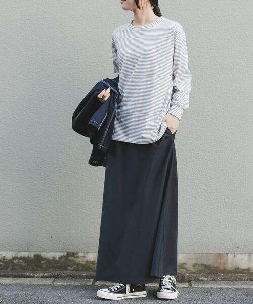 FORK&SPOON(フォークアンドスプーン)の「FORK&SPOON CAVEボーダーロングスリーブTシャツ(Tシャツ/カットソー・レディース・ホワイト系その他/ブラック系その他/グレー系その他・1)」の8枚目の写真