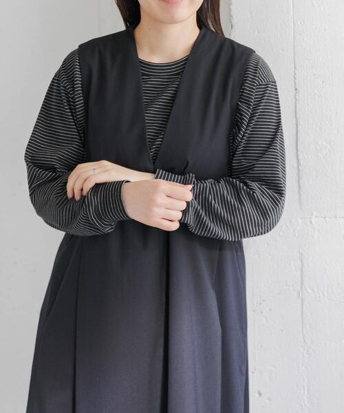 FORK&SPOON(フォークアンドスプーン)の「FORK&SPOON CAVEボーダーロングスリーブTシャツ(Tシャツ/カットソー・レディース・ホワイト系その他/ブラック系その他/グレー系その他・1)」の12枚目の写真