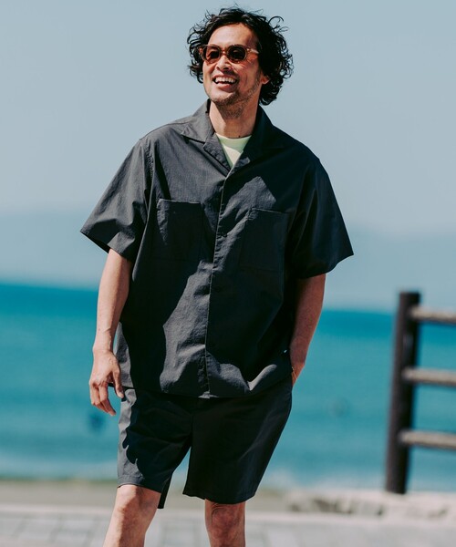 green label relaxing(グリーンレーベルリラクシング)の「WONDER CLOTH ショーツ ショートパンツ -ストレッチ・接触冷感・吸水速乾-(その他パンツ・メンズ・モカ/ダークグレー/ロイヤルブルー/ブラック/ライトグレー・M/S/XL/L)」の9枚目の写真