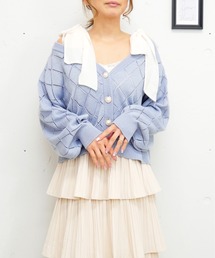 FUN（ファン）の「カタリボンスカシカーデ（カーディガン/ボレロ）」