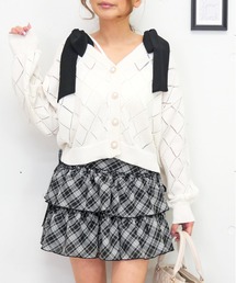 FUN（ファン）の「カタリボンスカシカーデ（カーディガン/ボレロ）」