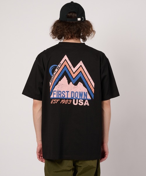 FIRST DOWN(ファーストダウン)の「グラフィック スリーブTシャツ #3(Tシャツ/カットソー・メンズ・ブラック/ホワイト・M/L/XL)」の16枚目の写真