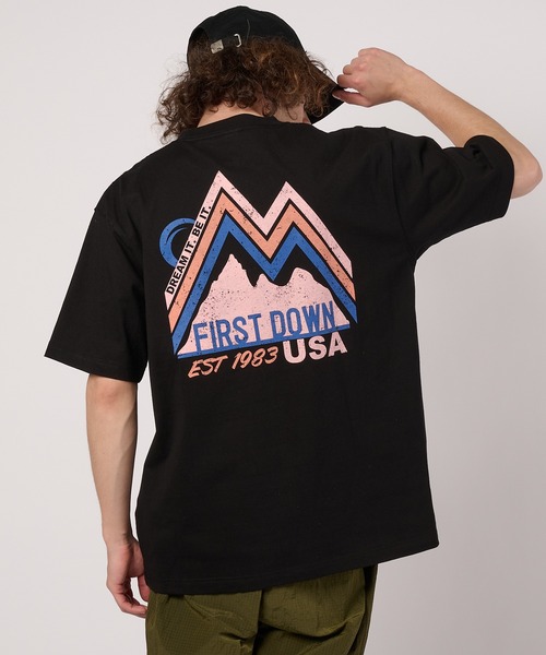 FIRST DOWN(ファーストダウン)の「グラフィック スリーブTシャツ #3(Tシャツ/カットソー・メンズ・ブラック/ホワイト・M/L/XL)」の9枚目の写真