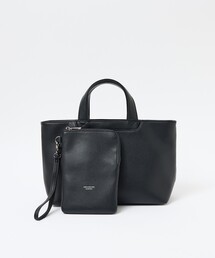 ABAHOUSE les essentiels（アバハウスレエッセンシャル アバハウス エッセンシャル）の「【ABAHOUSE　les essentiels】定番ミニトートバッグ / スプリットレザー/シュリンク/クラッチバッグ付き（トートバッグ）」
