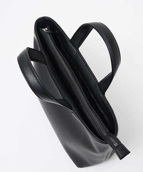 ABAHOUSE les essentiels（アバハウスレエッセンシャル アバハウス エッセンシャル）の「【ABAHOUSE　les essentiels】定番ミニトートバッグ / スプリットレザー/シュリンク/クラッチバッグ付き（トートバッグ・メンズ・ネイビー/ブラック/グレー・フリー）」の10枚目の写真