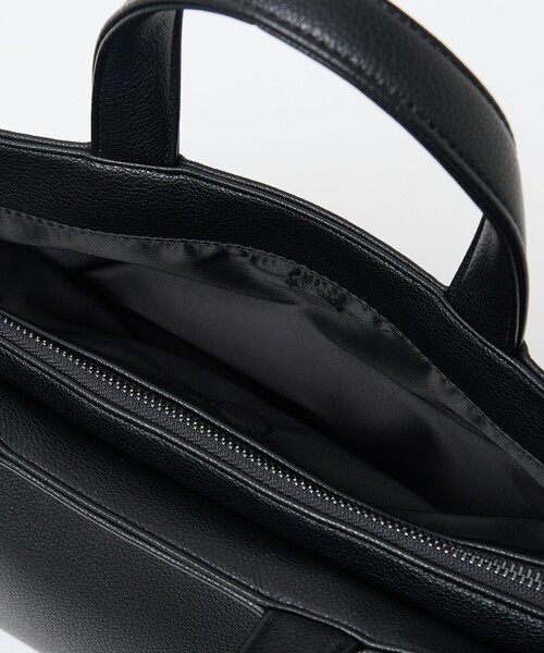 ABAHOUSE les essentiels（アバハウスレエッセンシャル アバハウス エッセンシャル）の「【ABAHOUSE　les essentiels】定番ミニトートバッグ / スプリットレザー/シュリンク/クラッチバッグ付き（トートバッグ・メンズ・ネイビー/ブラック/グレー・フリー）」の11枚目の写真