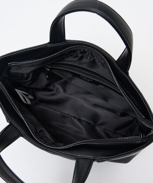 ABAHOUSE les essentiels（アバハウスレエッセンシャル アバハウス エッセンシャル）の「【ABAHOUSE　les essentiels】定番ミニトートバッグ / スプリットレザー/シュリンク/クラッチバッグ付き（トートバッグ・メンズ・ネイビー/ブラック/グレー・フリー）」の12枚目の写真