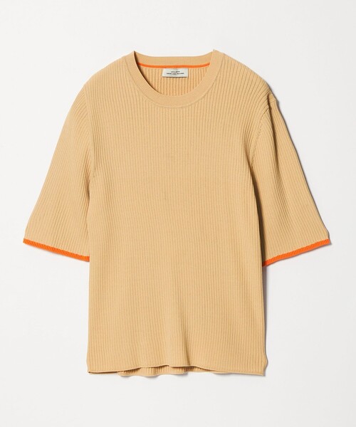 green label relaxing（グリーンレーベルリラクシング）の「【WEB限定】＜at ease＞ソデサキ バイカラー 5分袖 プルオーバー ニット（ニット/セーター・レディース・ブラック/ライトピンク/ホワイト/ベージュ/ネイビー・FREE）」の3枚目の写真