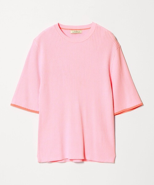 green label relaxing（グリーンレーベルリラクシング）の「【WEB限定】＜at ease＞ソデサキ バイカラー 5分袖 プルオーバー ニット（ニット/セーター・レディース・ブラック/ライトピンク/ホワイト/ベージュ/ネイビー・FREE）」の5枚目の写真