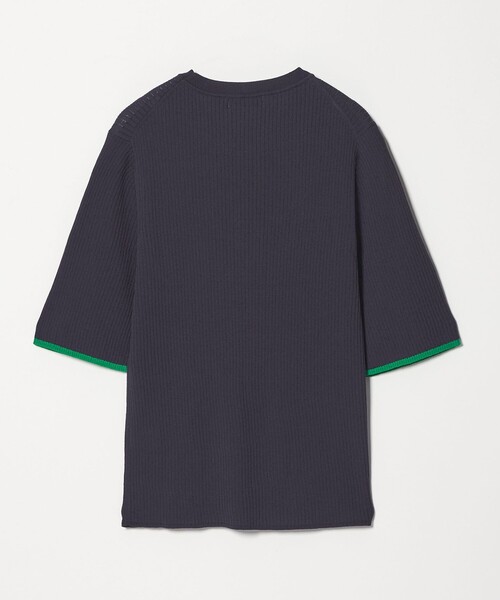 green label relaxing（グリーンレーベルリラクシング）の「【WEB限定】＜at ease＞ソデサキ バイカラー 5分袖 プルオーバー ニット（ニット/セーター・レディース・ブラック/ライトピンク/ホワイト/ベージュ/ネイビー・FREE）」の6枚目の写真