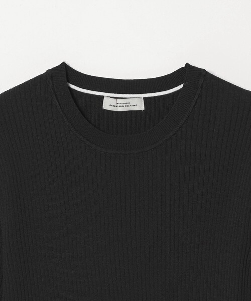 green label relaxing（グリーンレーベルリラクシング）の「【WEB限定】＜at ease＞ソデサキ バイカラー 5分袖 プルオーバー ニット（ニット/セーター・レディース・ブラック/ライトピンク/ホワイト/ベージュ/ネイビー・FREE）」の13枚目の写真