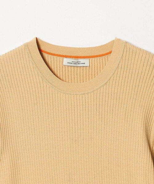 green label relaxing（グリーンレーベルリラクシング）の「【WEB限定】＜at ease＞ソデサキ バイカラー 5分袖 プルオーバー ニット（ニット/セーター・レディース・ブラック/ライトピンク/ホワイト/ベージュ/ネイビー・FREE）」の15枚目の写真