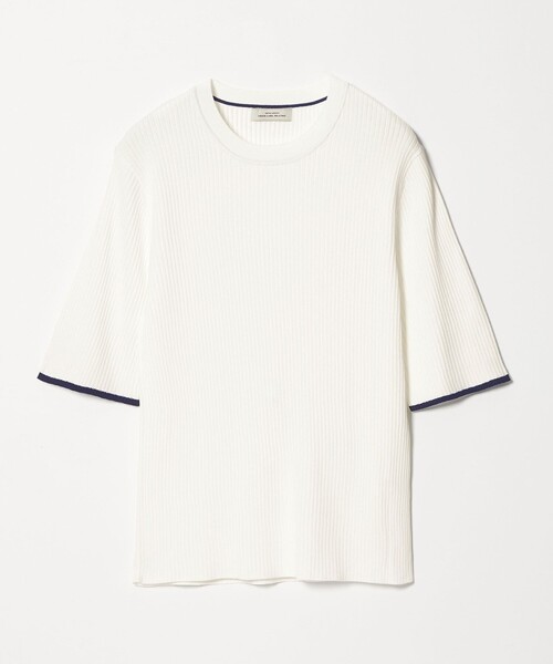 green label relaxing（グリーンレーベルリラクシング）の「【WEB限定】＜at ease＞ソデサキ バイカラー 5分袖 プルオーバー ニット（ニット/セーター・レディース・ブラック/ライトピンク/ホワイト/ベージュ/ネイビー・FREE）」の13枚目の写真